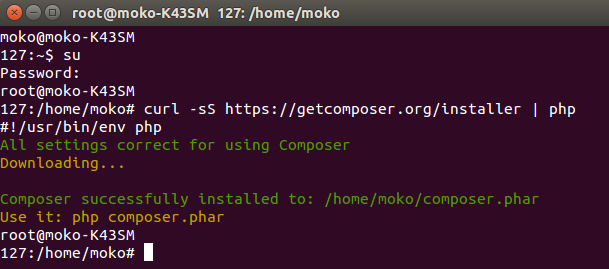 install composer in ubuntu