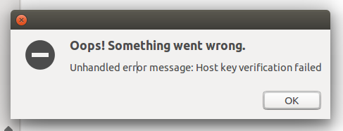 host key verification failed