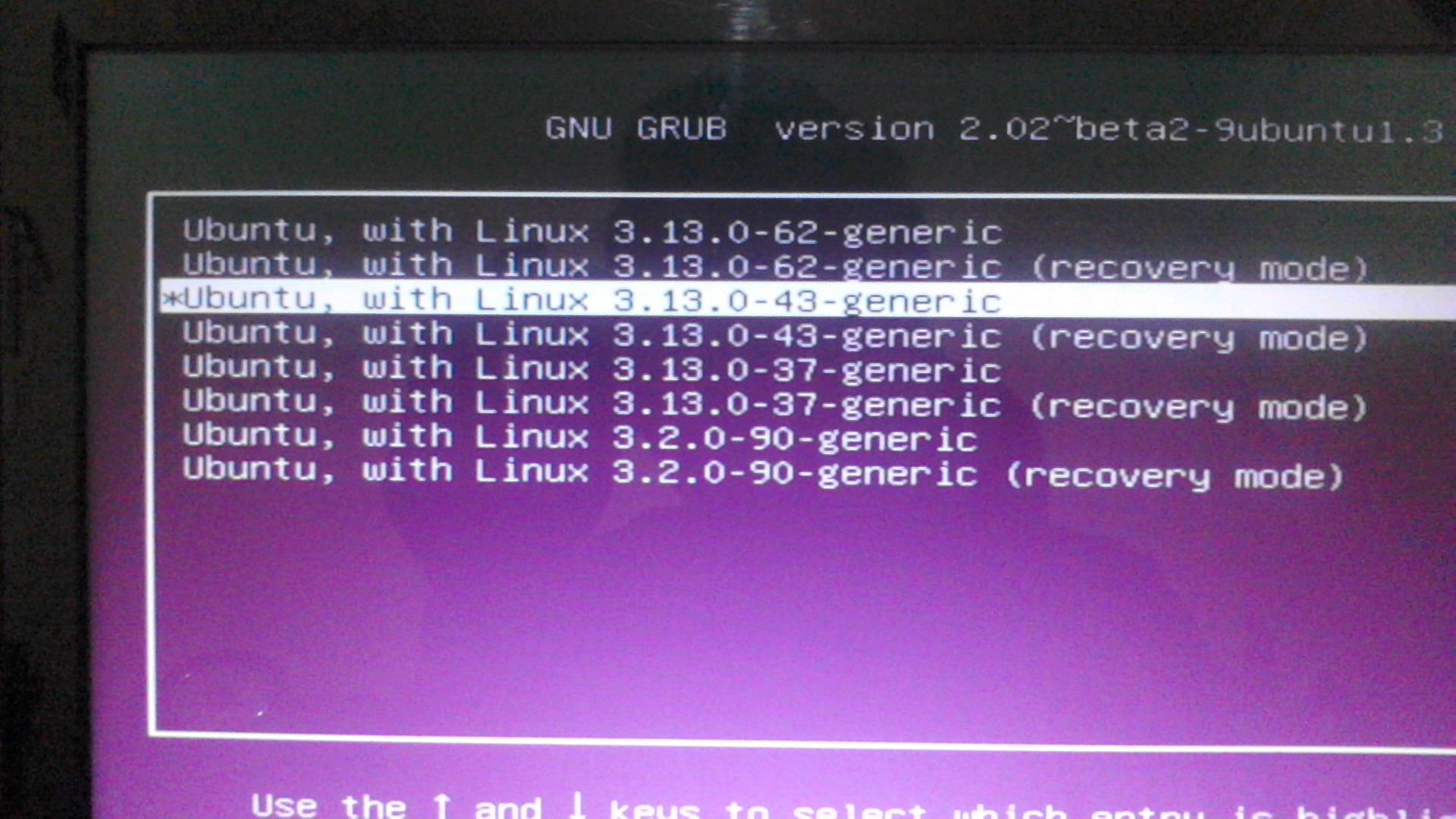 set previous kernel ubuntu