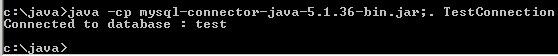 successful connect to mysql with java JDBC