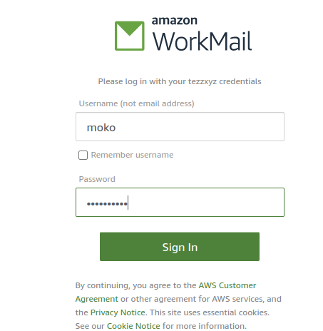 amazon workmail