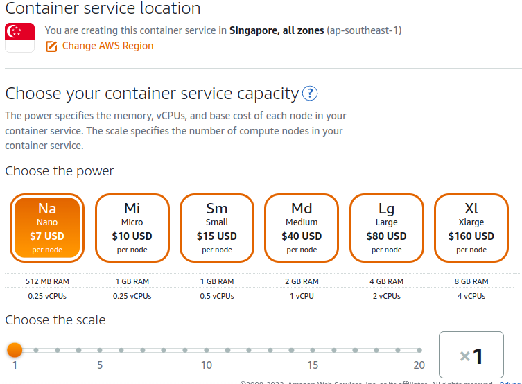 amazon lightsail container service