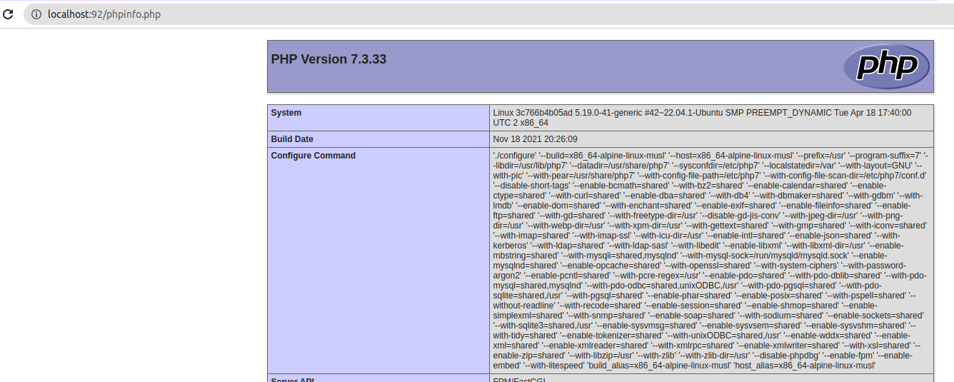 Install nginx dan php-fpm 7.3 di alpine