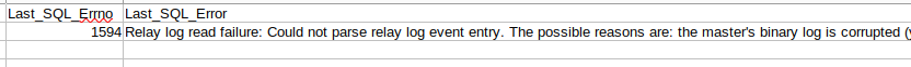 Relay log read failure