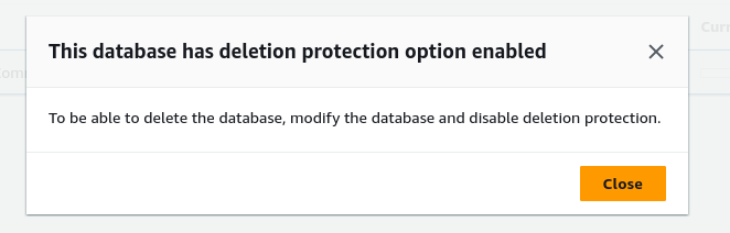 fitur deletion protection RDS
