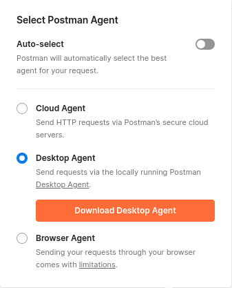 Postman Desktop Agent