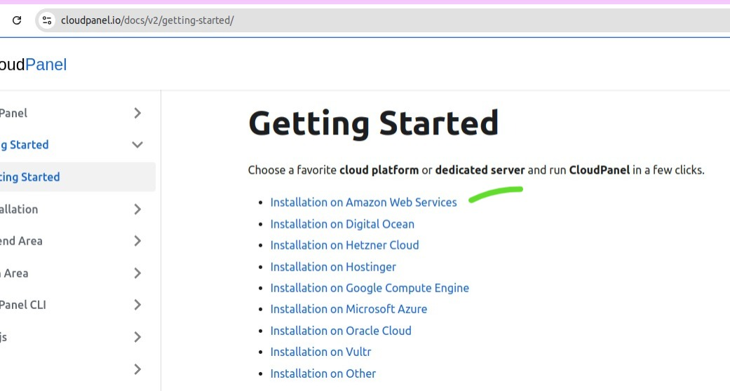 How to install CloudPanel on EC2 Instance - AWS Cloud - latcoding.com